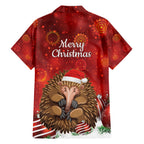 Australia Christmas In July Hawaiian Shirt Echidna Santa Claus