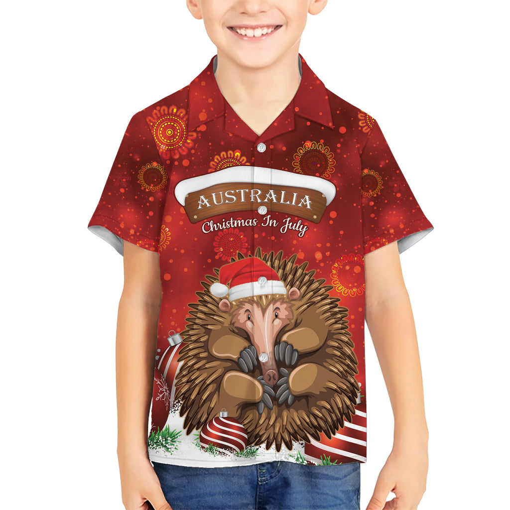 Australia Christmas In July Hawaiian Shirt Echidna Santa Claus