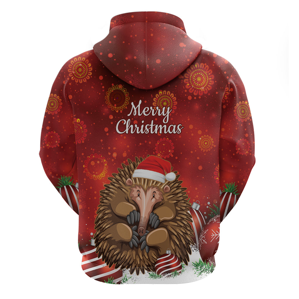Australia Christmas In July Hoodie Echidna Santa Claus