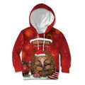 Australia Christmas In July Kid Hoodie Echidna Santa Claus