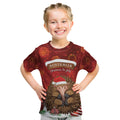 Australia Christmas In July Kid T Shirt Echidna Santa Claus