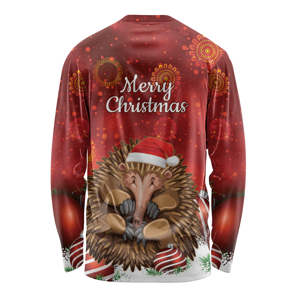 Australia Christmas In July Long Sleeve Shirt Echidna Santa Claus
