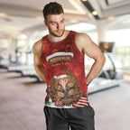 Australia Christmas In July Men Tank Top Echidna Santa Claus