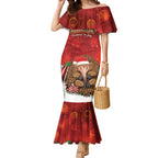 Australia Christmas In July Mermaid Dress Echidna Santa Claus