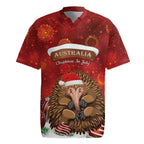 Australia Christmas In July Rugby Jersey Echidna Santa Claus