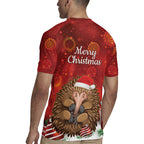 Australia Christmas In July Rugby Jersey Echidna Santa Claus