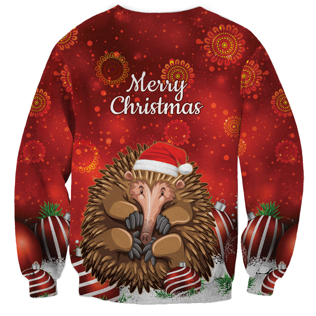 Australia Christmas In July Sweatshirt Echidna Santa Claus