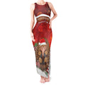Australia Christmas In July Tank Maxi Dress Echidna Santa Claus