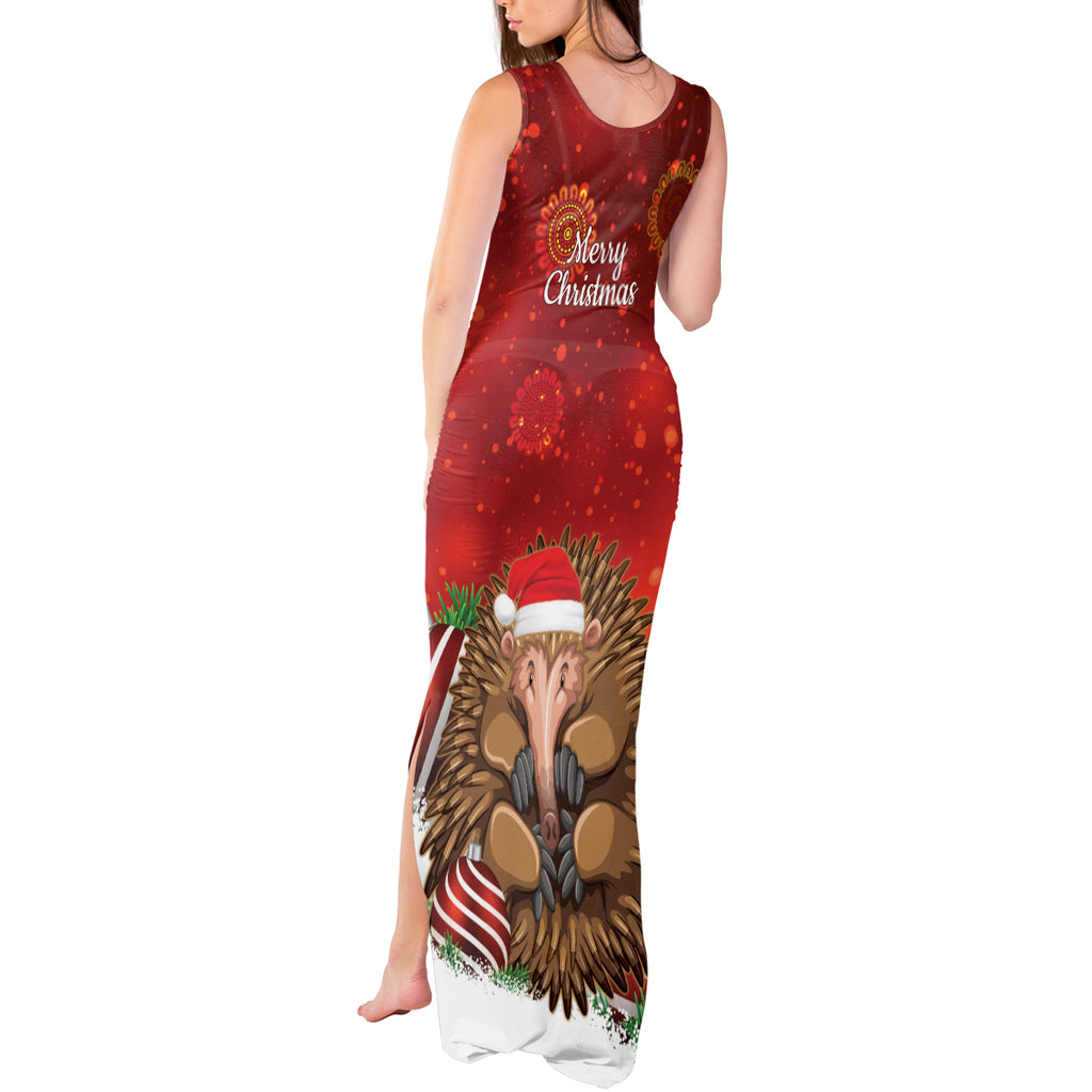 Australia Christmas In July Tank Maxi Dress Echidna Santa Claus