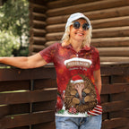 Australia Christmas In July Women Polo Shirt Echidna Santa Claus