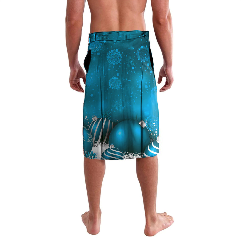 Australia Christmas In July Lavalava Mommy and Baby Koala Santa - Blue