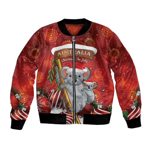 Australia Koala Bomber Jacket Christmas In July - Red