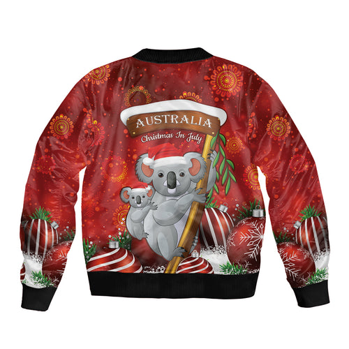 Australia Koala Bomber Jacket Christmas In July - Red