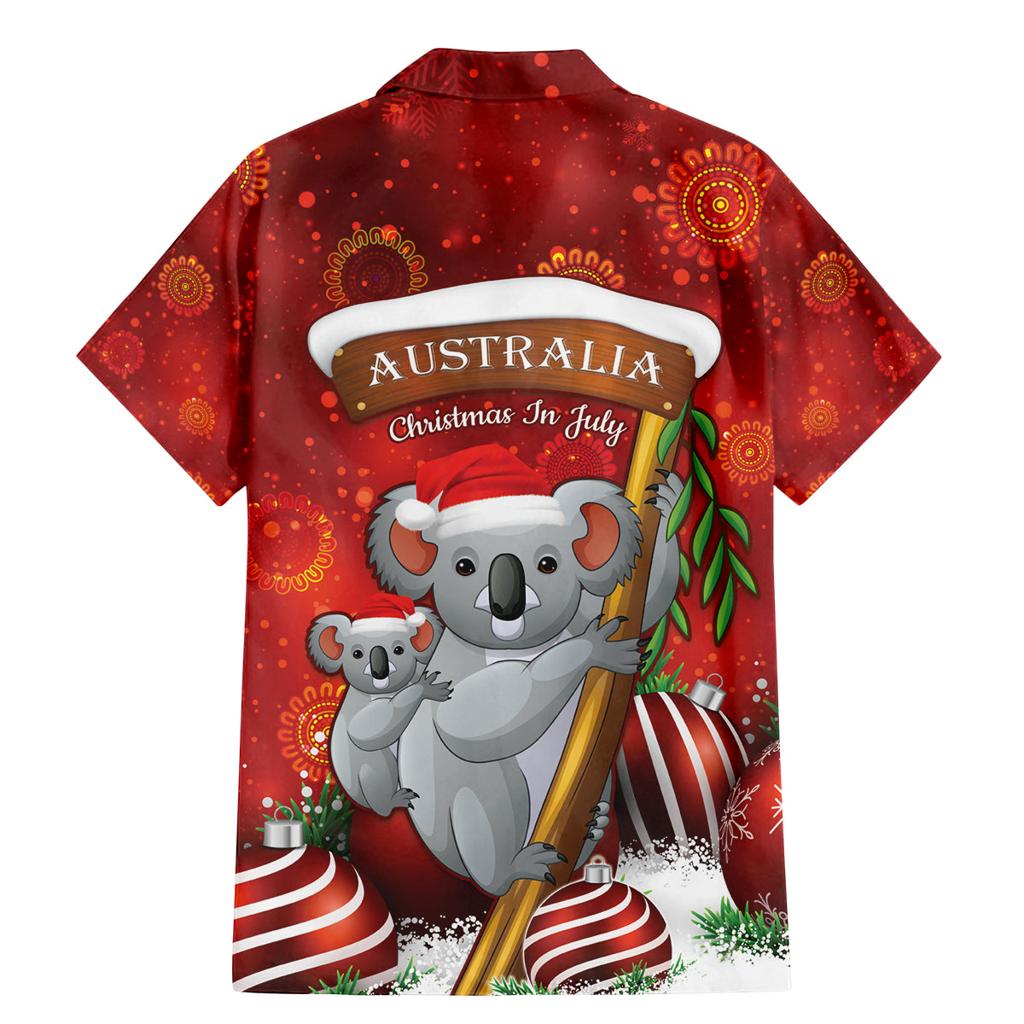 Australia Koala Family Matching Mermaid Dress and Hawaiian Shirt Christmas In July - Red