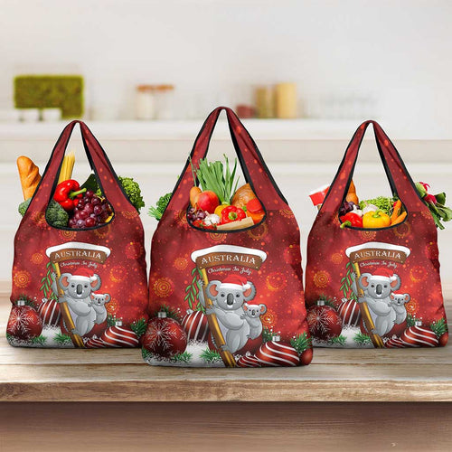 Australia Koala Grocery Bag Christmas In July - Red