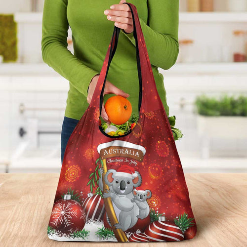 Australia Koala Grocery Bag Christmas In July - Red