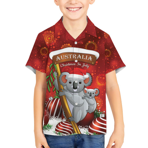 Australia Koala Hawaiian Shirt Christmas In July - Red