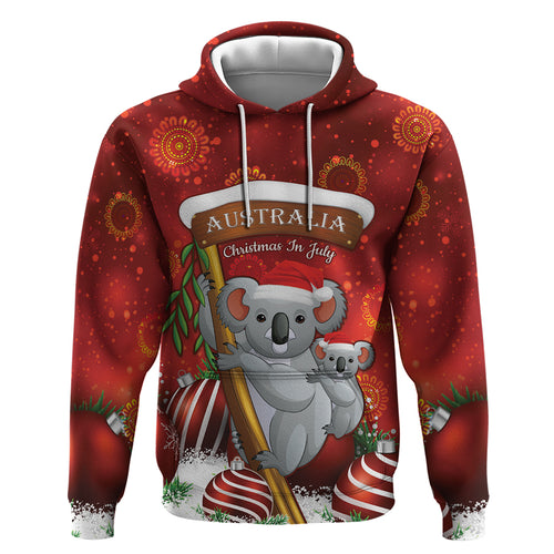 Australia Koala Hoodie Christmas In July - Red