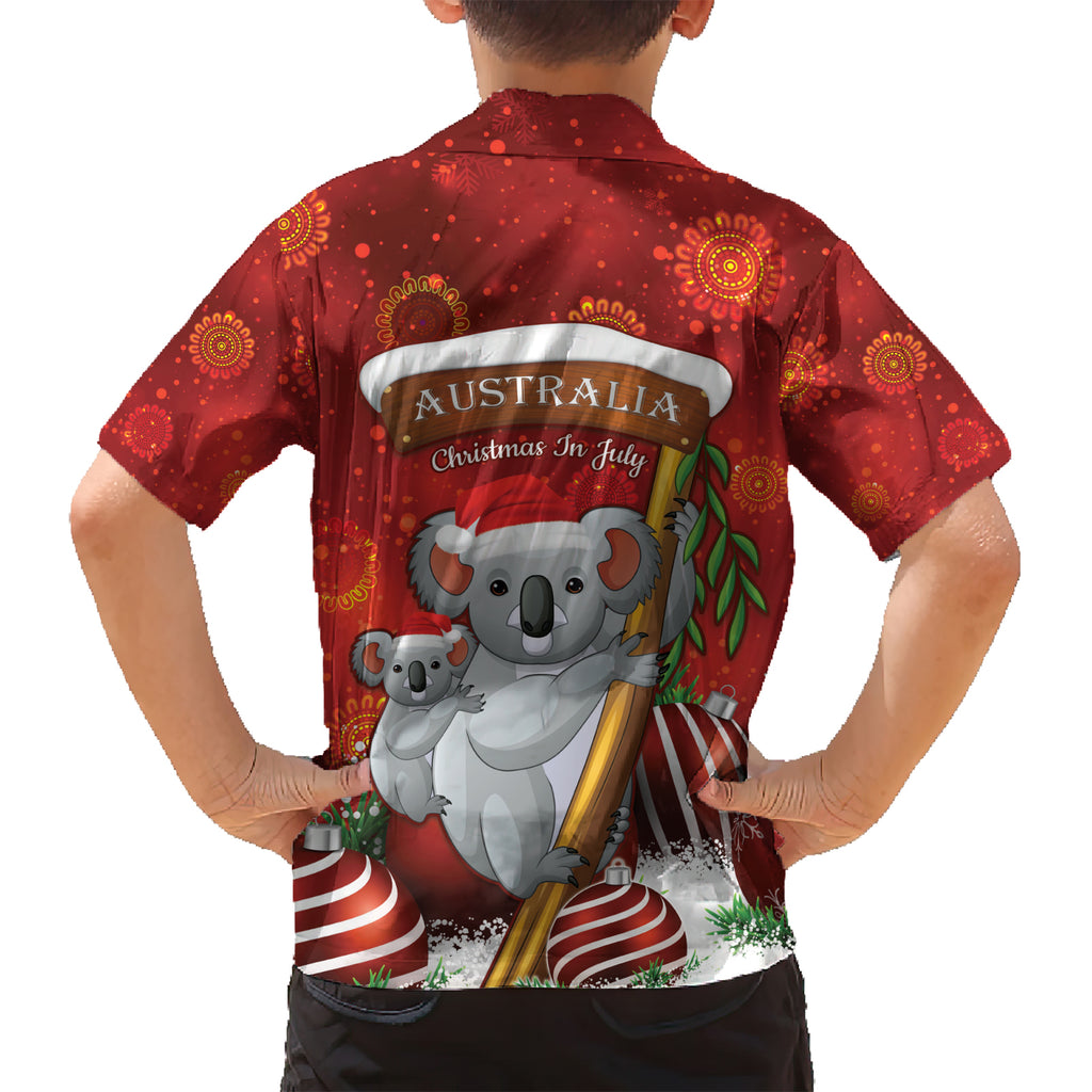 Australia Koala Kid Hawaiian Shirt Christmas In July - Red