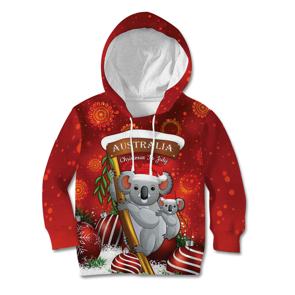 Australia Koala Kid Hoodie Christmas In July - Red