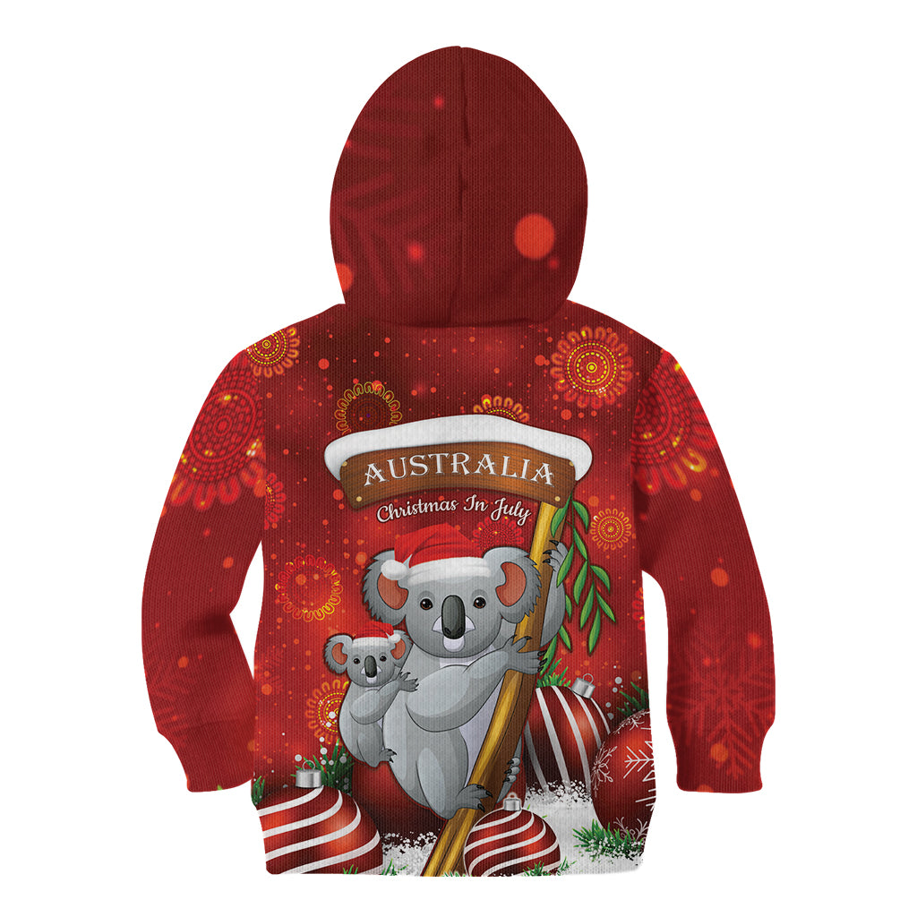 Australia Koala Kid Hoodie Christmas In July - Red
