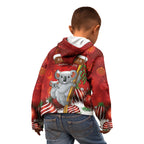 Australia Koala Kid Hoodie Christmas In July - Red