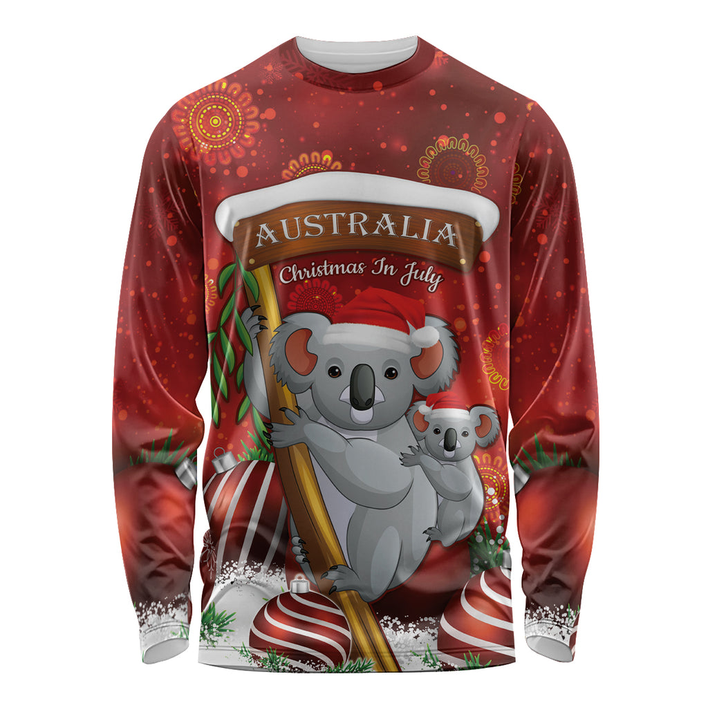 Australia Koala Long Sleeve Shirt Christmas In July - Red