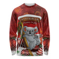 Australia Koala Long Sleeve Shirt Christmas In July - Red