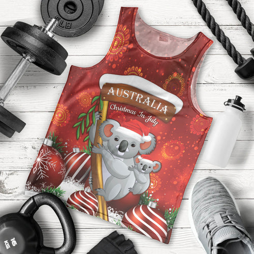 Australia Koala Men Tank Top Christmas In July - Red