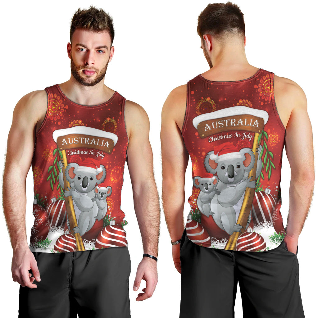 Australia Koala Men Tank Top Christmas In July - Red