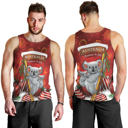 Australia Koala Men Tank Top Christmas In July - Red