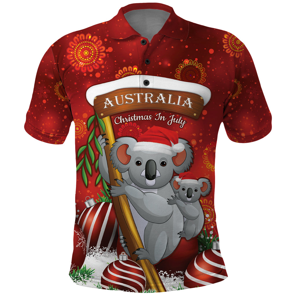 Australia Koala Polo Shirt Christmas In July - Red