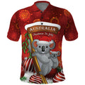 Australia Koala Polo Shirt Christmas In July - Red