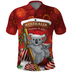 Australia Koala Polo Shirt Christmas In July - Red