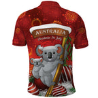 Australia Koala Polo Shirt Christmas In July - Red