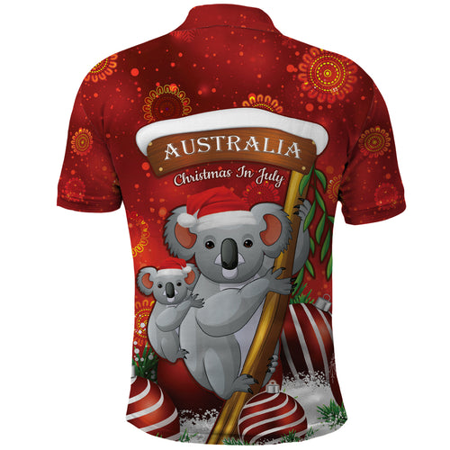Australia Koala Polo Shirt Christmas In July - Red