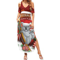 Australia Koala Summer Maxi Dress Christmas In July - Red