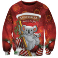 Australia Koala Sweatshirt Christmas In July - Red