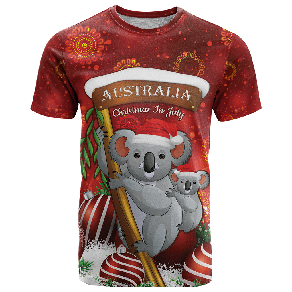 Australia Koala T Shirt Christmas In July - Red