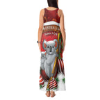 Australia Koala Tank Maxi Dress Christmas In July - Red