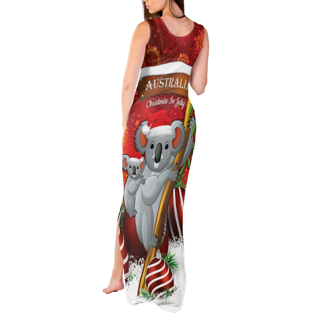 Australia Koala Tank Maxi Dress Christmas In July - Red