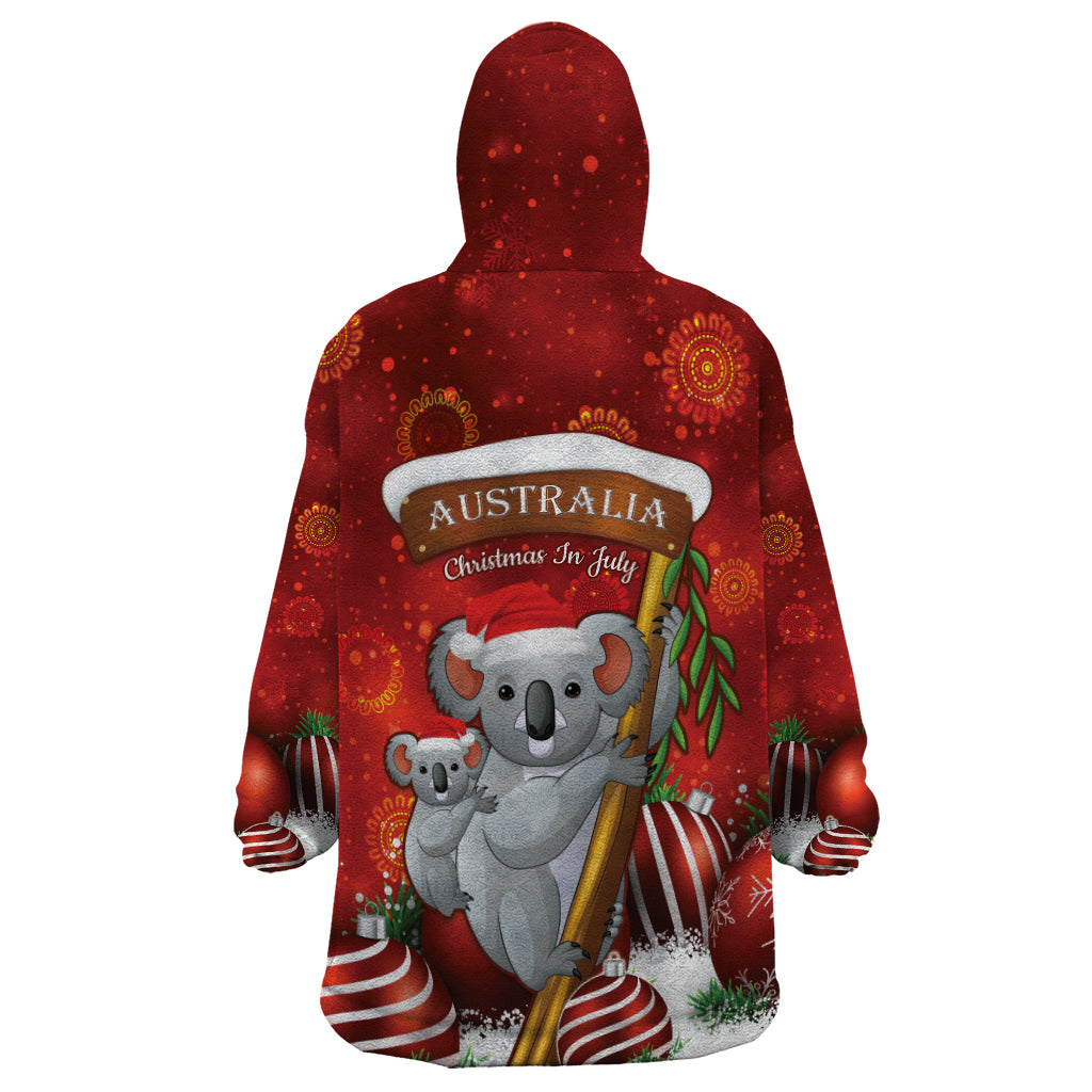 Australia Koala Wearable Blanket Hoodie Christmas In July - Red