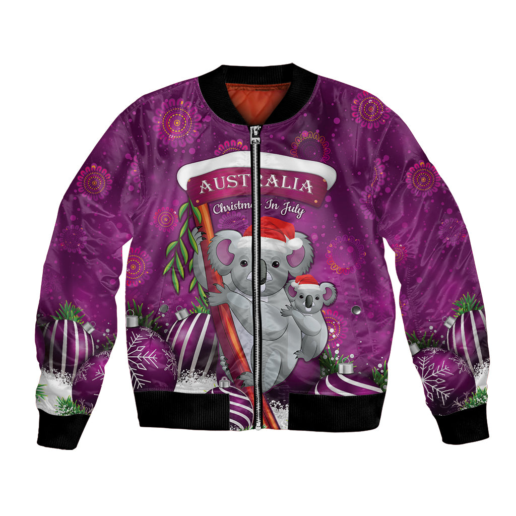 Australia Koala Bomber Jacket Christmas In July - Purple