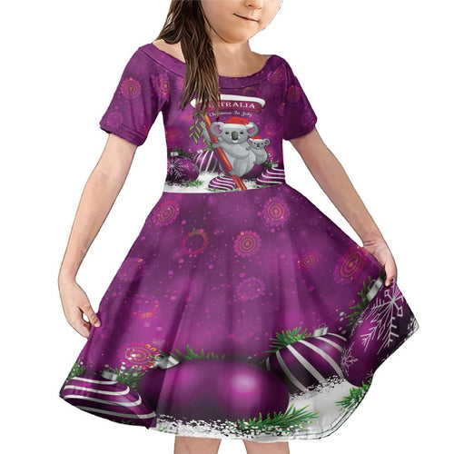 Australia Koala Family Matching Mermaid Dress and Hawaiian Shirt Christmas In July - Purple