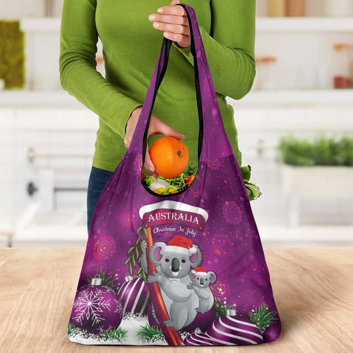 Australia Koala Grocery Bag Christmas In July - Purple