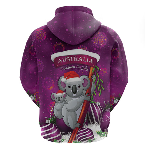 Australia Koala Hoodie Christmas In July - Purple
