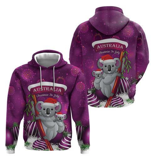 Australia Koala Hoodie Christmas In July - Purple
