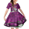 Australia Koala Kid Short Sleeve Dress Christmas In July - Purple