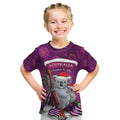 Australia Koala Kid T Shirt Christmas In July - Purple