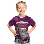 Australia Koala Kid T Shirt Christmas In July - Purple